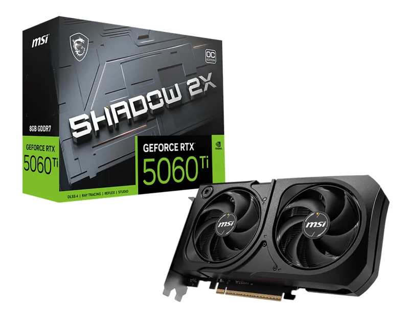 MSI GEFORCE RTX 5060 TI 8G SHADOW 2X OC PLUS