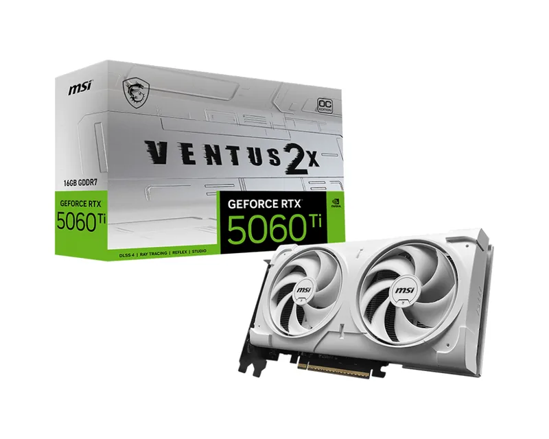 MSI GEFORCE RTX 5060 TI 16G VENTUS 2X OC WHITE PLUS