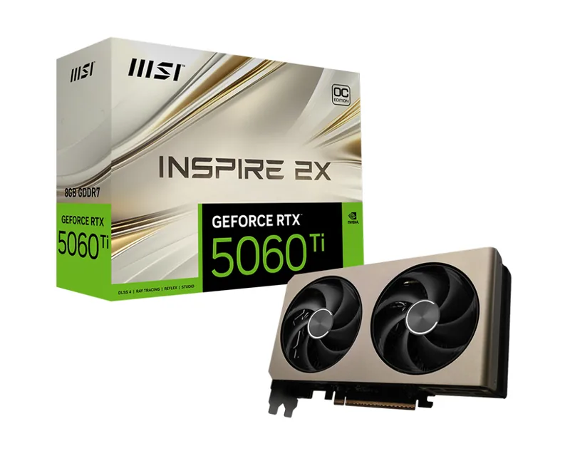 MSI GEFORCE RTX 5060 TI 8G INSPIRE 2X OC