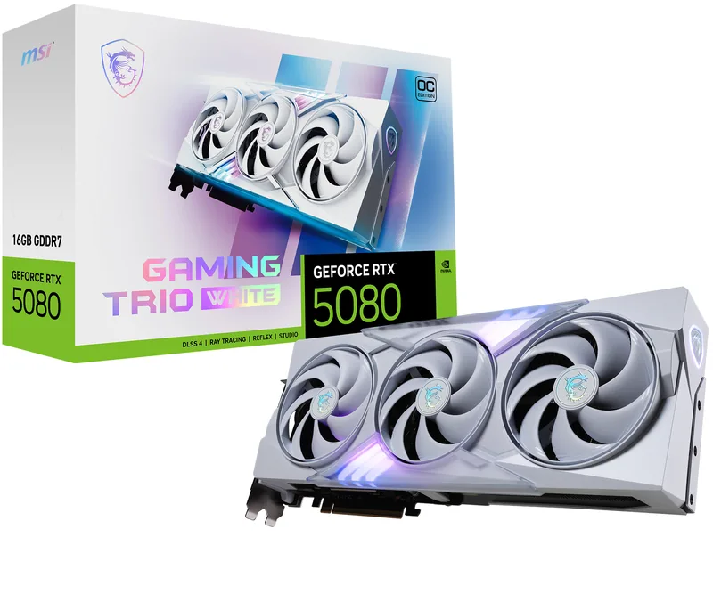 MSI GEFORCE RTX 5080 16G GAMING TRIO OC WHITE