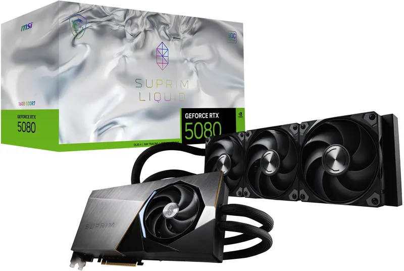 MSI GEFORCE RTX 5080 16G SUPRIM LIQUID SOC