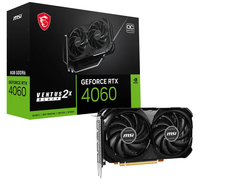 MSI GEFORCE RTX 4060 VENTUS 2X BLACK 8G OC