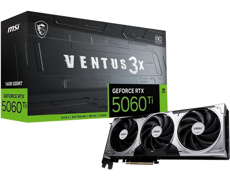 MSI RTX 5060 Ti VENTUS 3X OC 16GB GDDR7